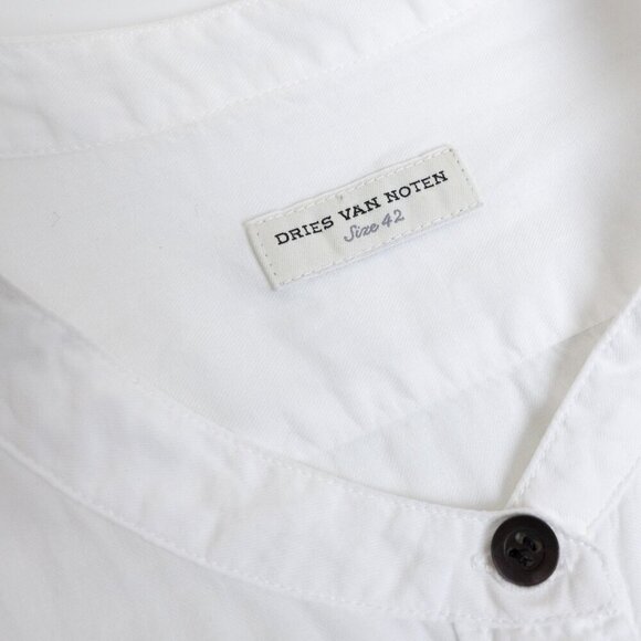 Dries Van Noten Shirt White Utility Long Sleeve Button Down Large EU 42 - Picture 5 of 15